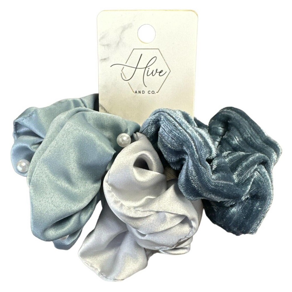 Set of 3 Hive and Co Scrunchie - Scrunchies Shades of Blue #509180